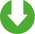 Downward white arrow in a green circle